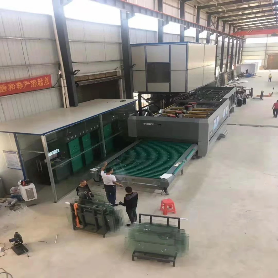 Flat Glass Tempering Furnace Machine with Blower Convection &amp; Passing Quenching Tempered Glass Making Machines