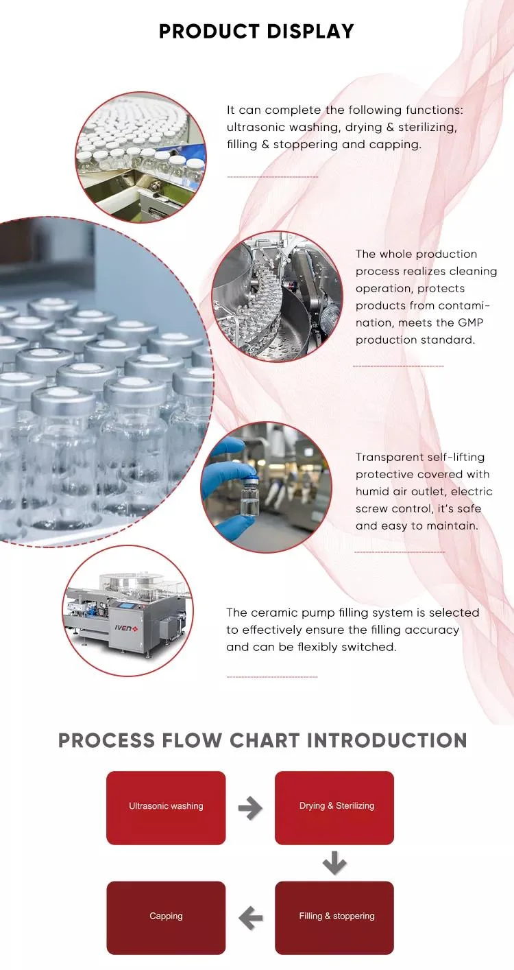 Stable Performance Pharmaceutical Glass /Plastic Vial Liquid Powder Filling Capping Sealing Production Line Automatic Vial Turnkey Plant Vial Making Machine