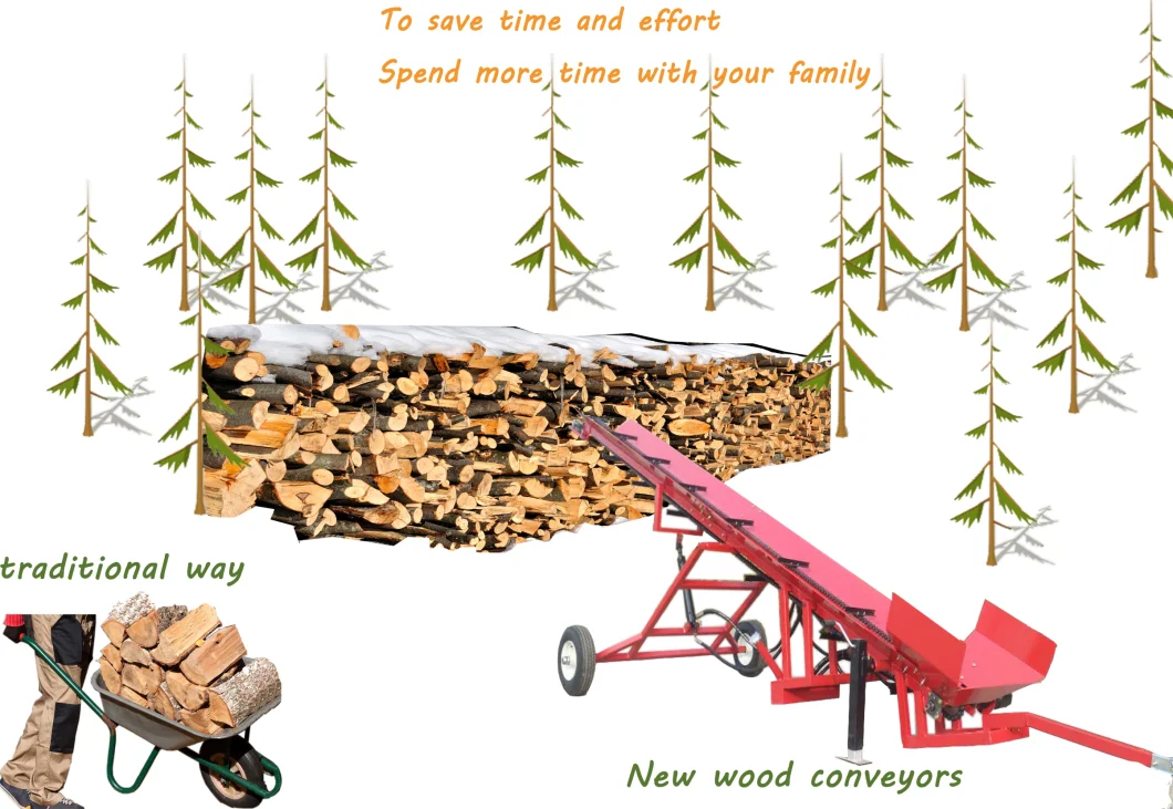 BRT Agriculture Machinery Stand Alone 5 Meters Wood Conveyor