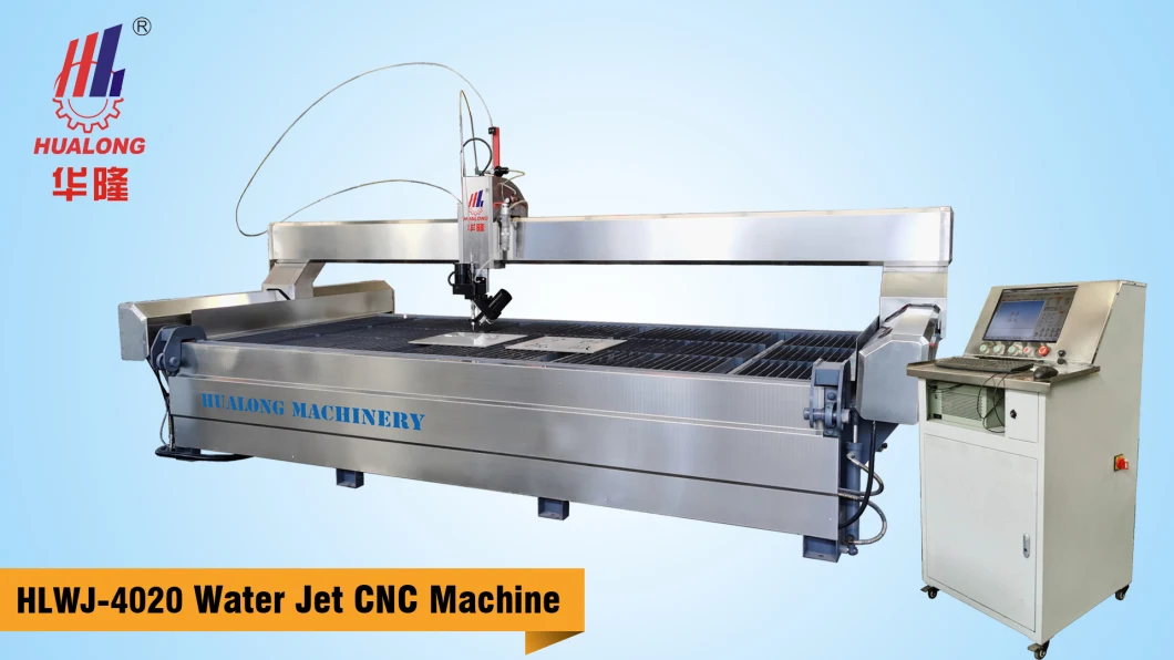 Hualong Stone Machinery Waterjet Tile Steel Glass 5 Axis CNC Waterjet Cutting Machine for Granite Marble