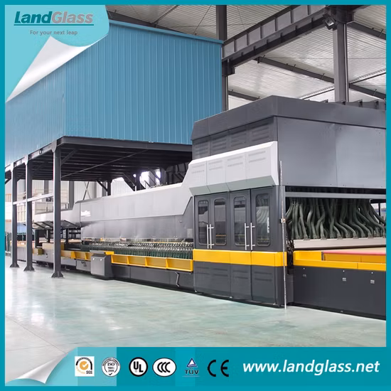 Landglass Horizontal Convection 4 mm Low-E Clear Flat Building and Single Curvature Bent Tempered Glass Furnace Machine